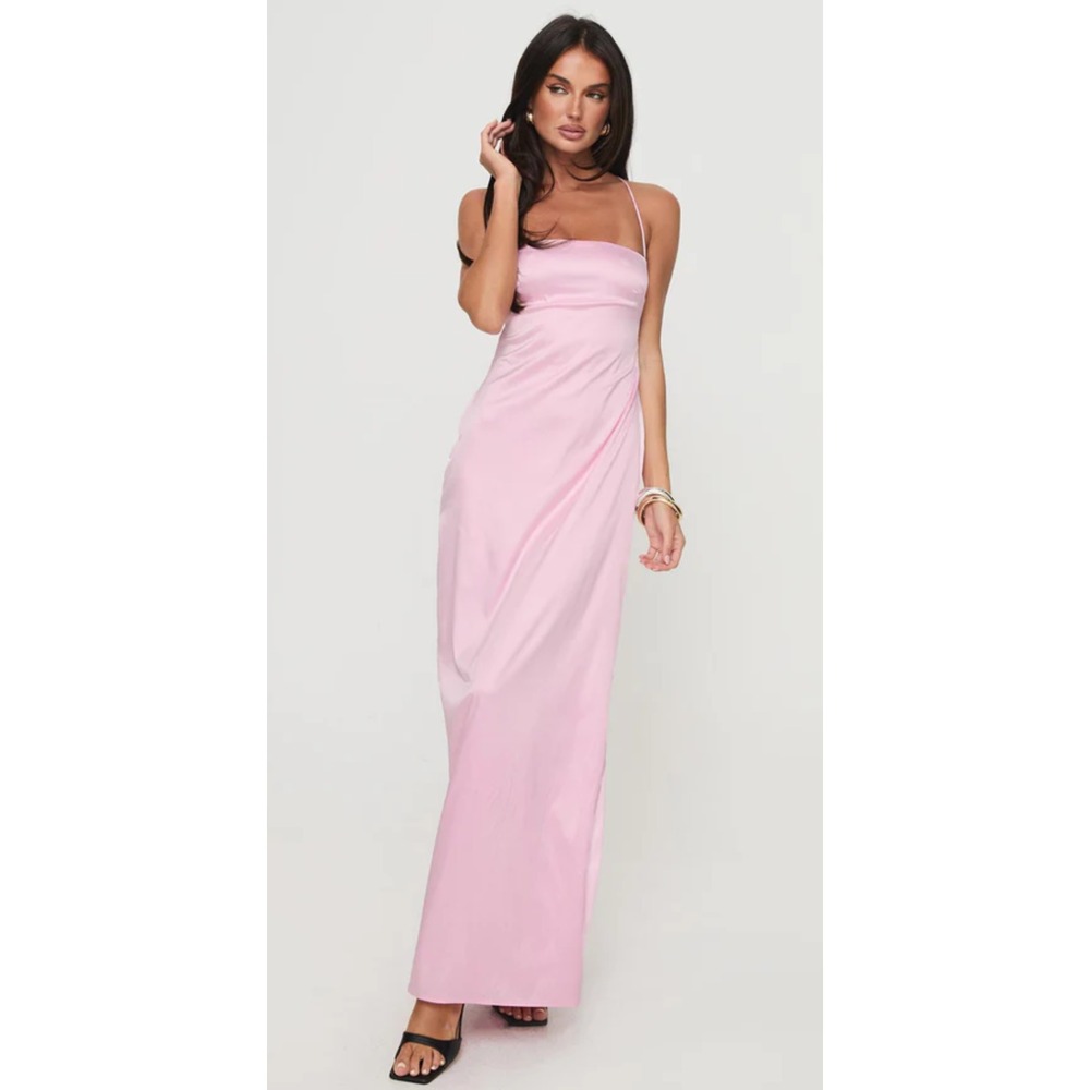 Princess Polly Roselyn Maxi Dress Pink Formal Prom Evening Gown Backless Size 8 - Picture 3 of 5